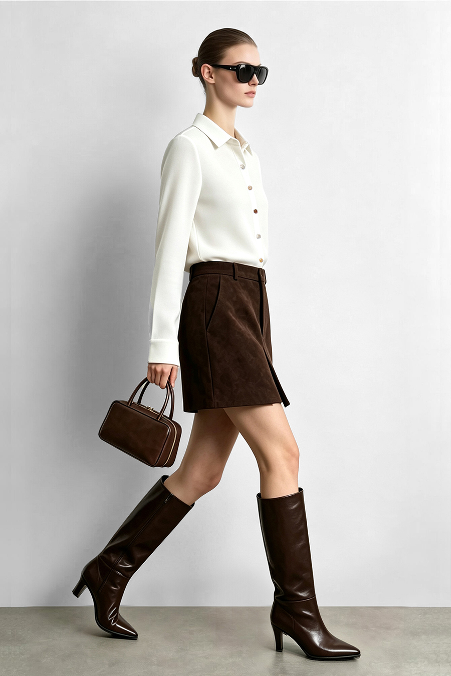 Lyocell cotton collared shirt|AMII
