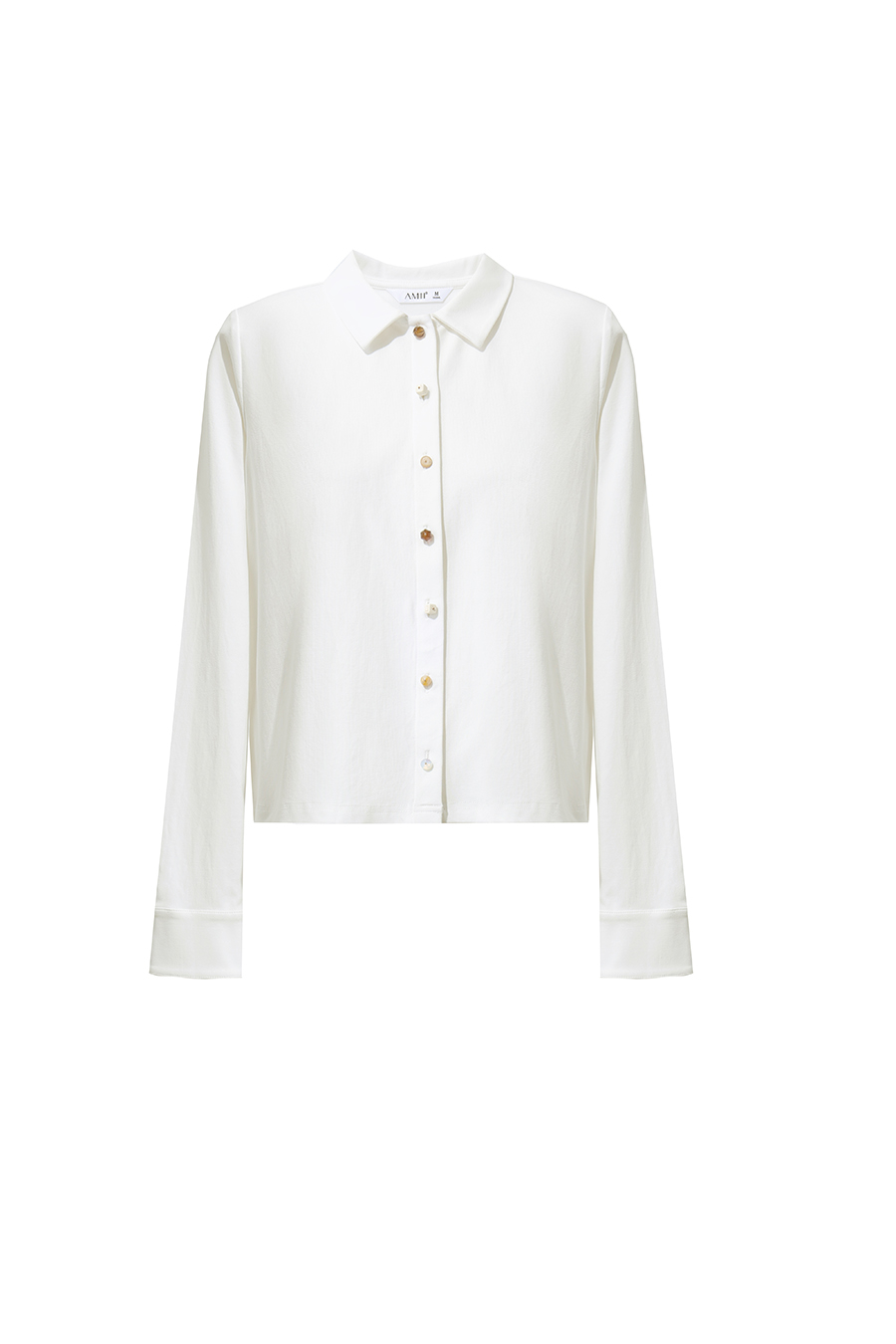 Lyocell cotton collared shirt|AMII