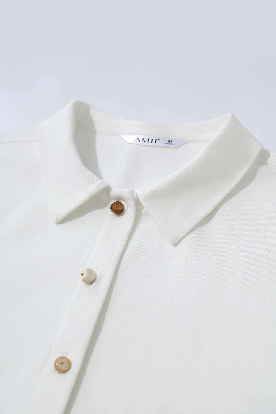 Lyocell cotton collared shirt|AMII