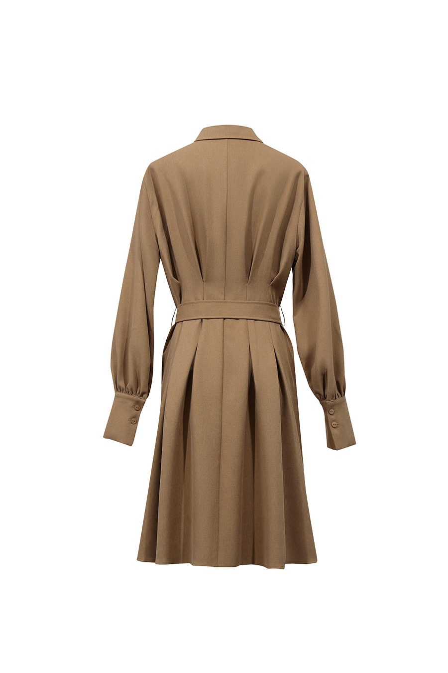 Belted Lapel Dress|AMII