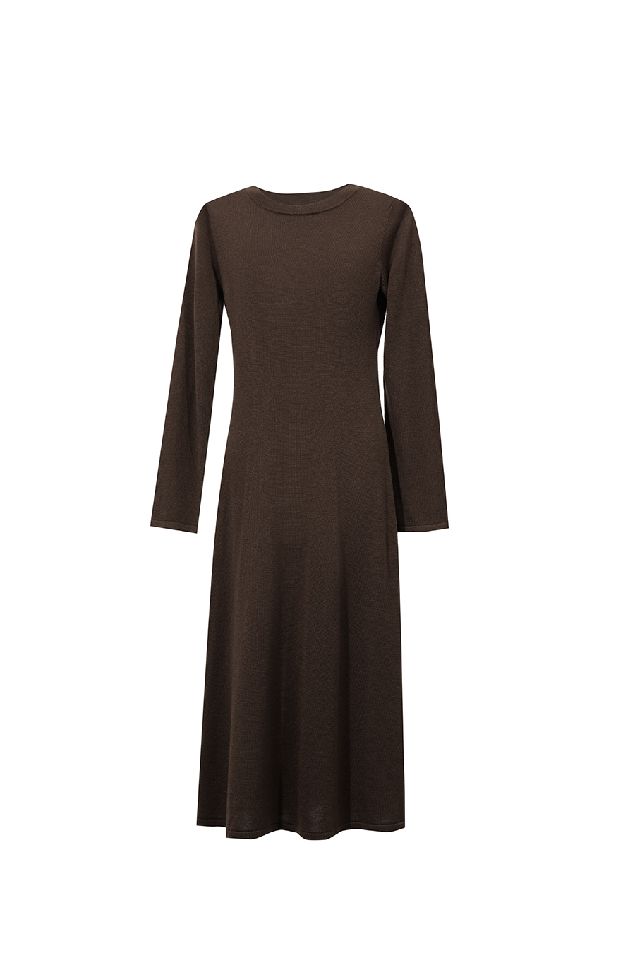 Crew Neck Long Sleeve Dress|AMII