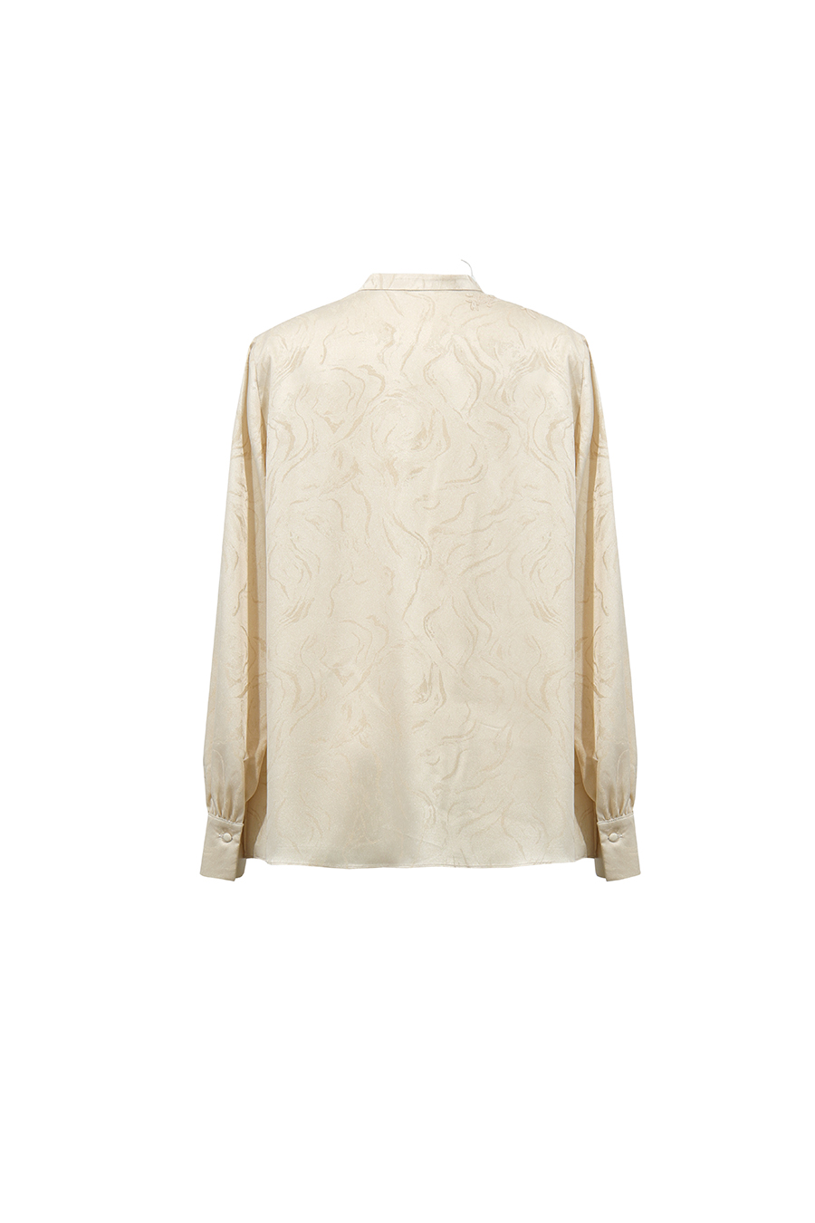 Lace Jacquard Spliced Chiffon Blouse | AMII