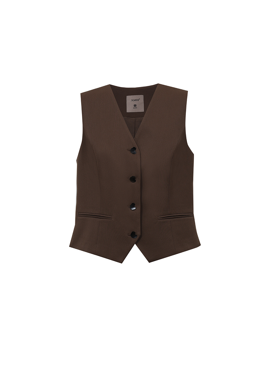 Lace Panel V-Neck Vest | AMII
