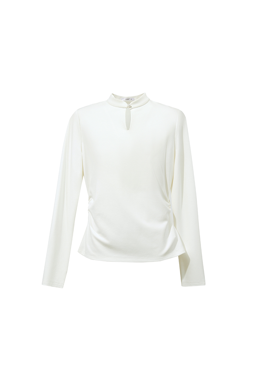 Chinese Style Mandarin Collar Long Sleeve Tee|AMII