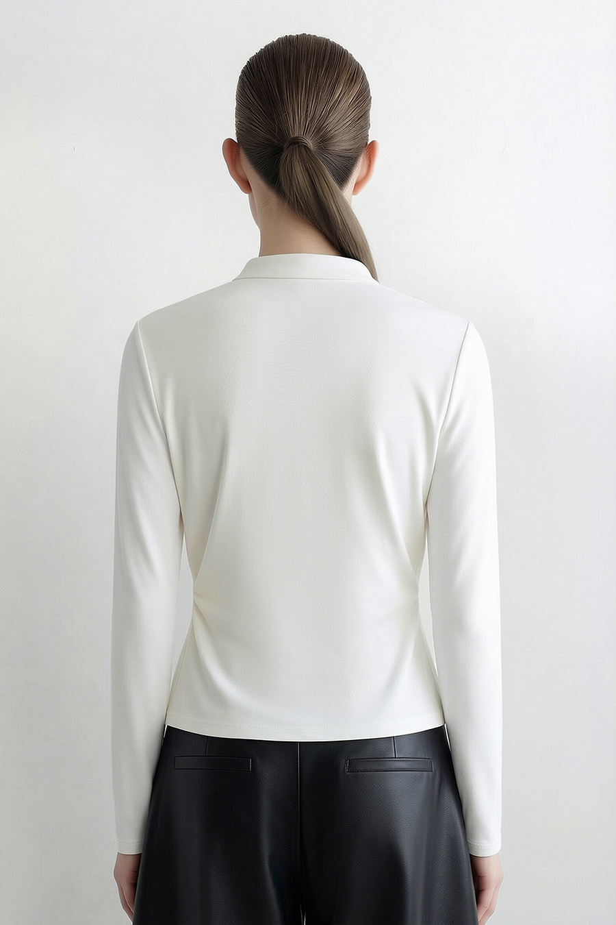 Chinese Style Mandarin Collar Long Sleeve Tee|AMII