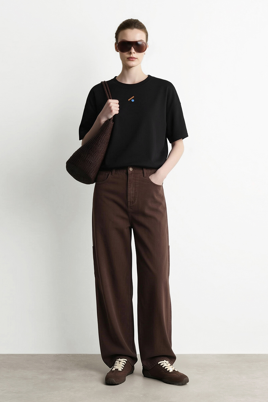 Embroidered Air Layer Tee | AMII