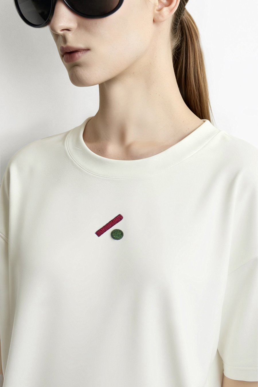 Embroidered Air Layer Tee | AMII
