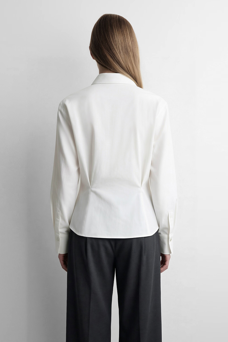 Lapel Shirt with Metal Buttons|AMII