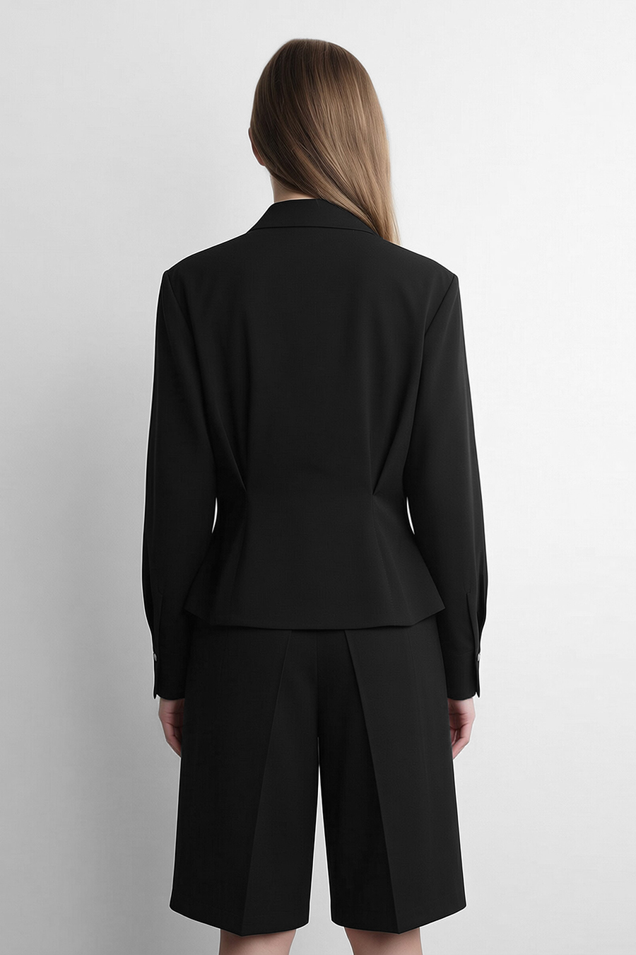 Lapel Shirt with Metal Buttons|AMII