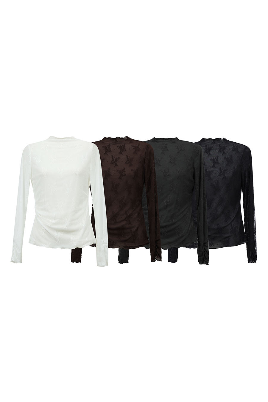 Jacquard Lace Slim-Fit Tee | AMII
