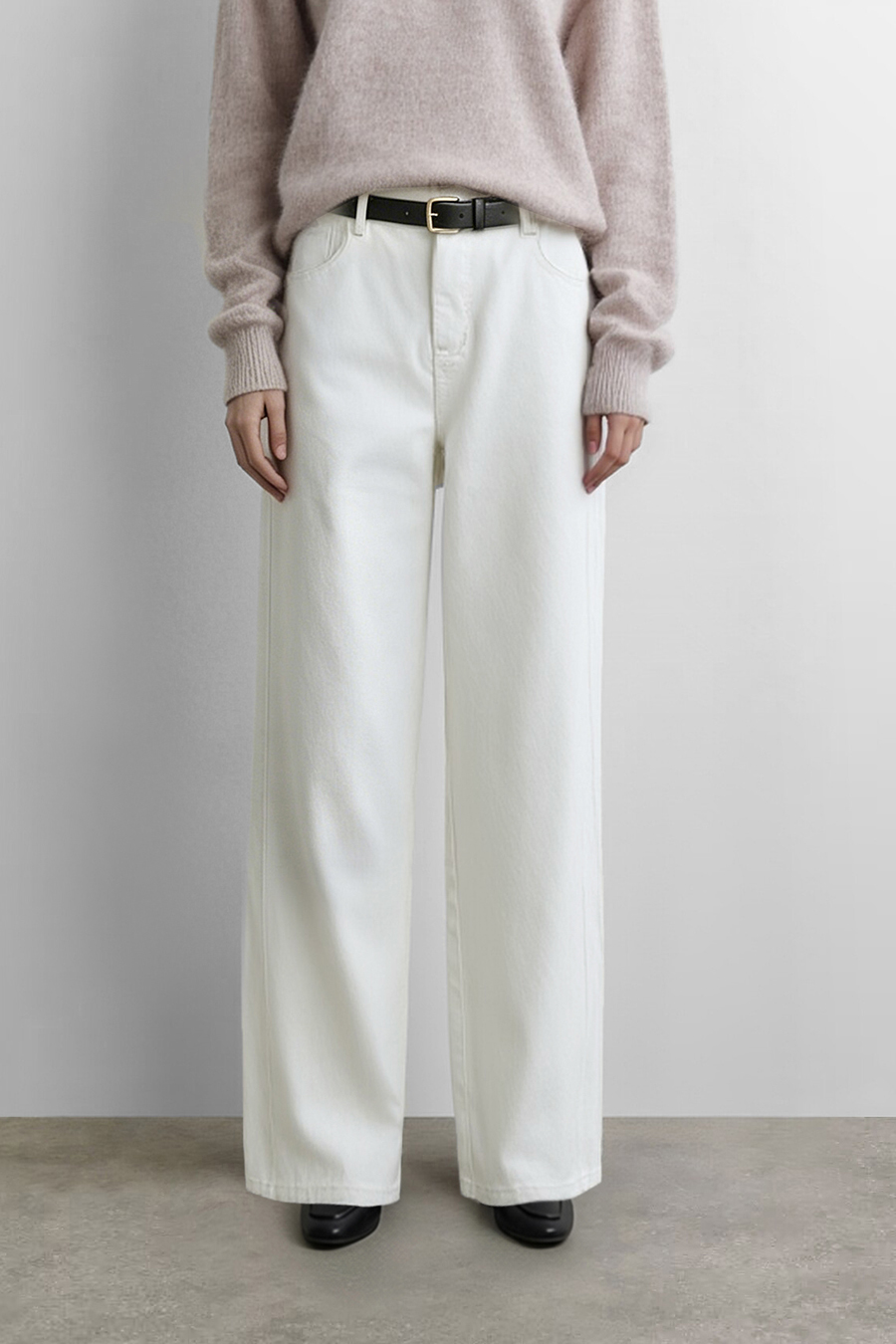 Beaded Craft Denim Pants | AMII