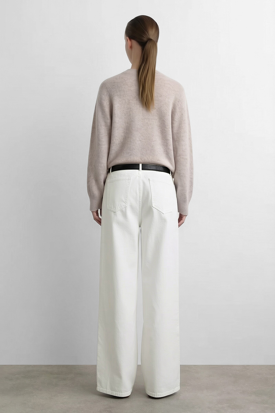 Beaded Craft Denim Pants | AMII