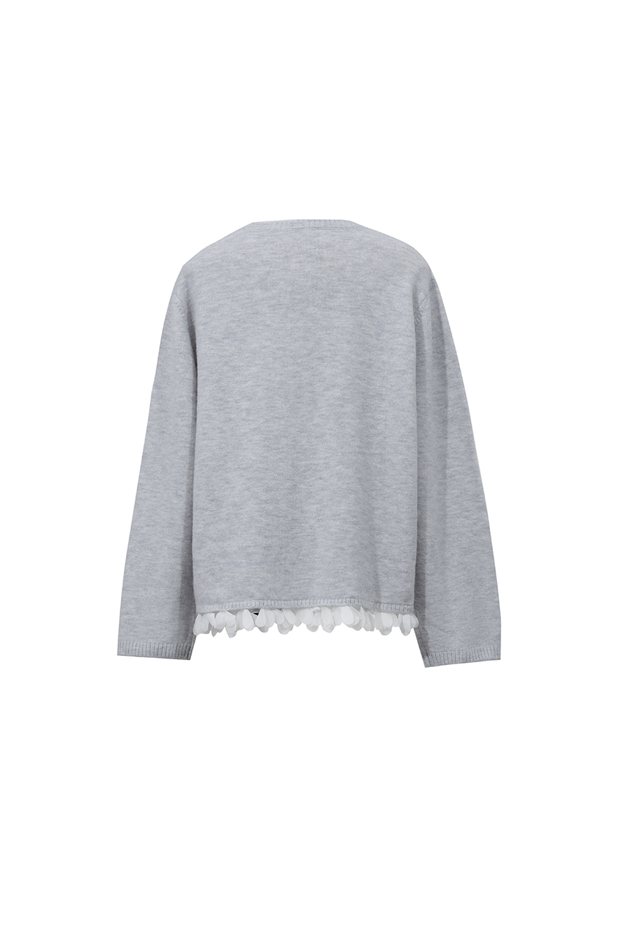 Petal Lace Crew Neck Sweater|AMII