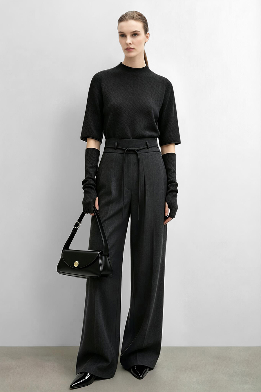 Striped Wide Leg Casual Pants | AMII