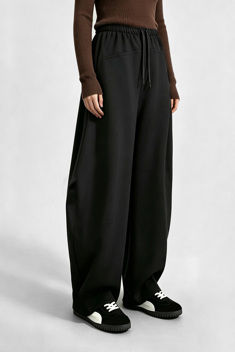 Drawstring Tie Casual Long Pants | AMII