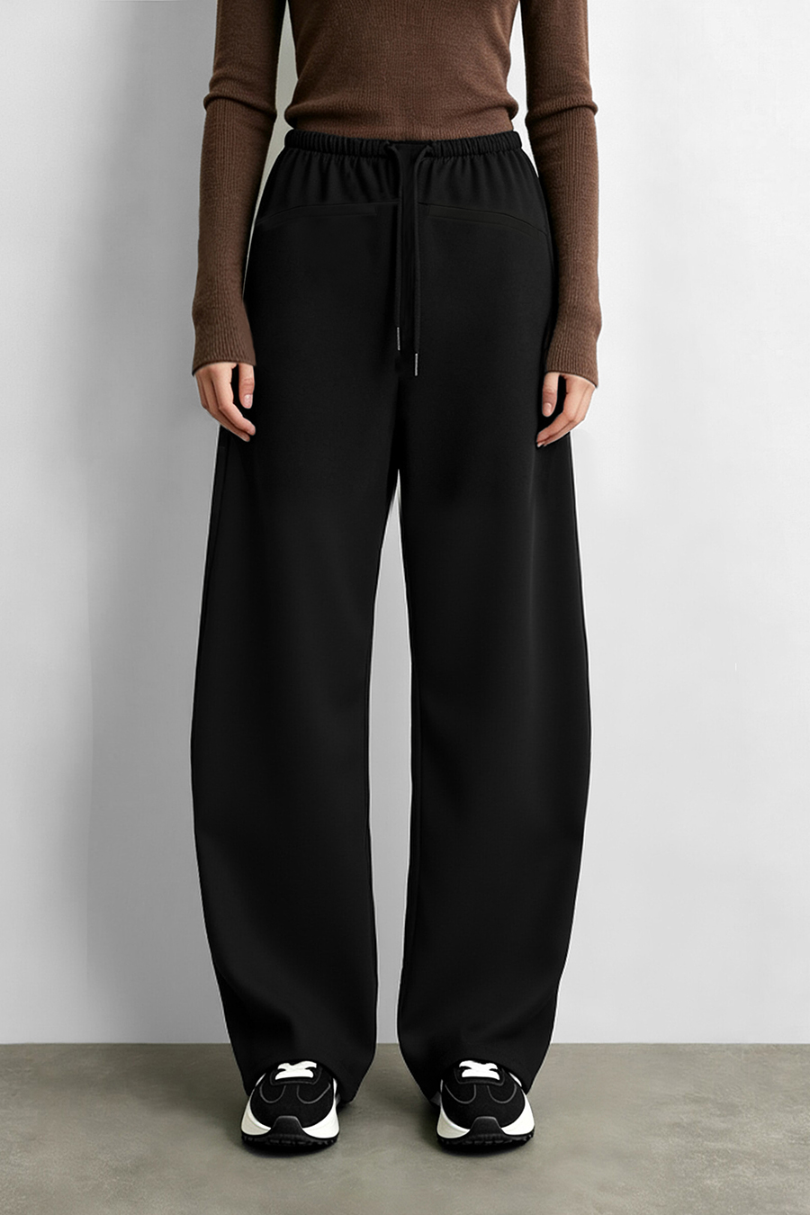 Drawstring Tie Casual Long Pants | AMII