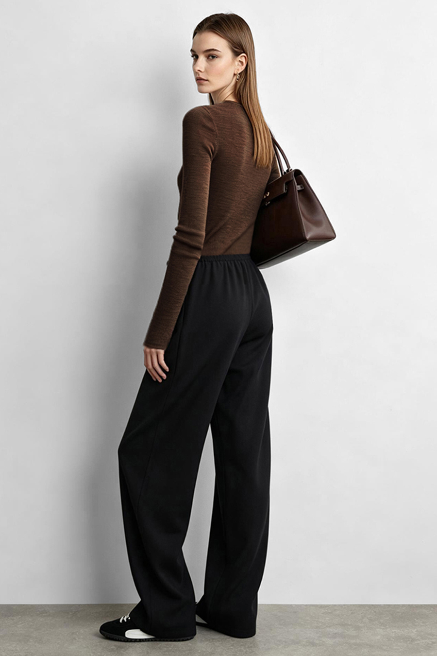 Drawstring Tie Casual Long Pants | AMII