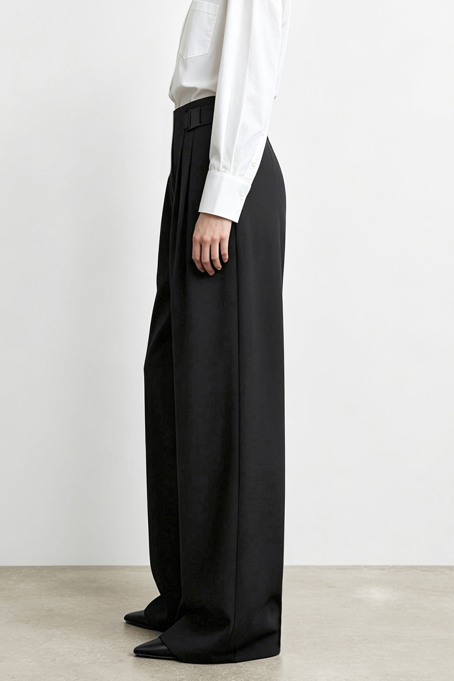 Buckle Belt Casual Long Pants | AMII
