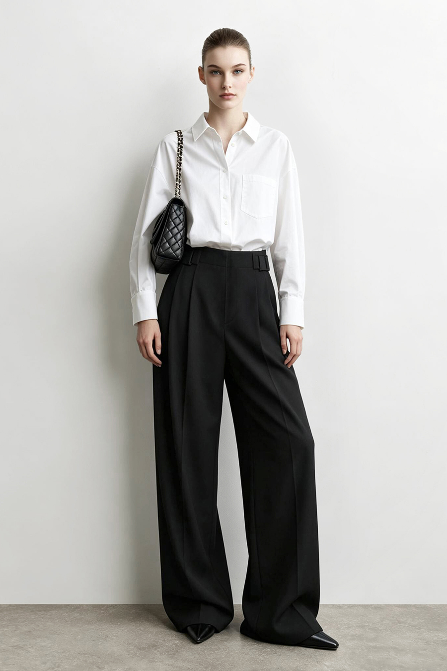 Buckle Belt Casual Long Pants | AMII