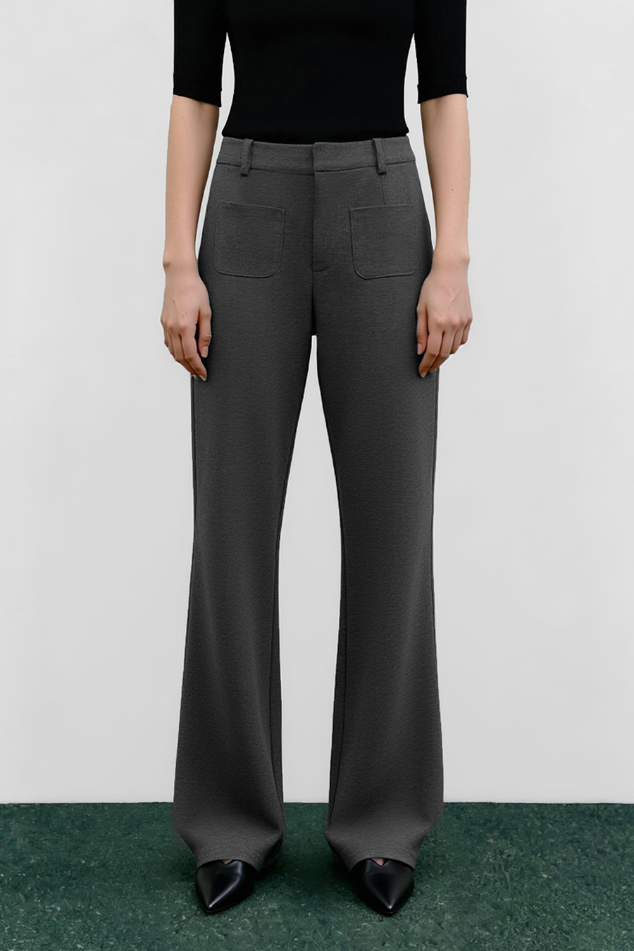 Commuter Flared Casual Pants|AMII