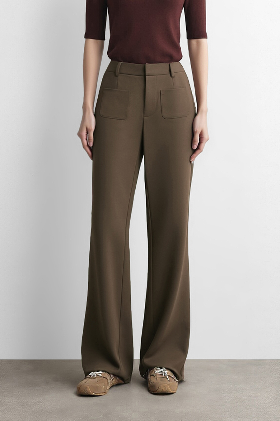 Commuter Flared Casual Pants|AMII