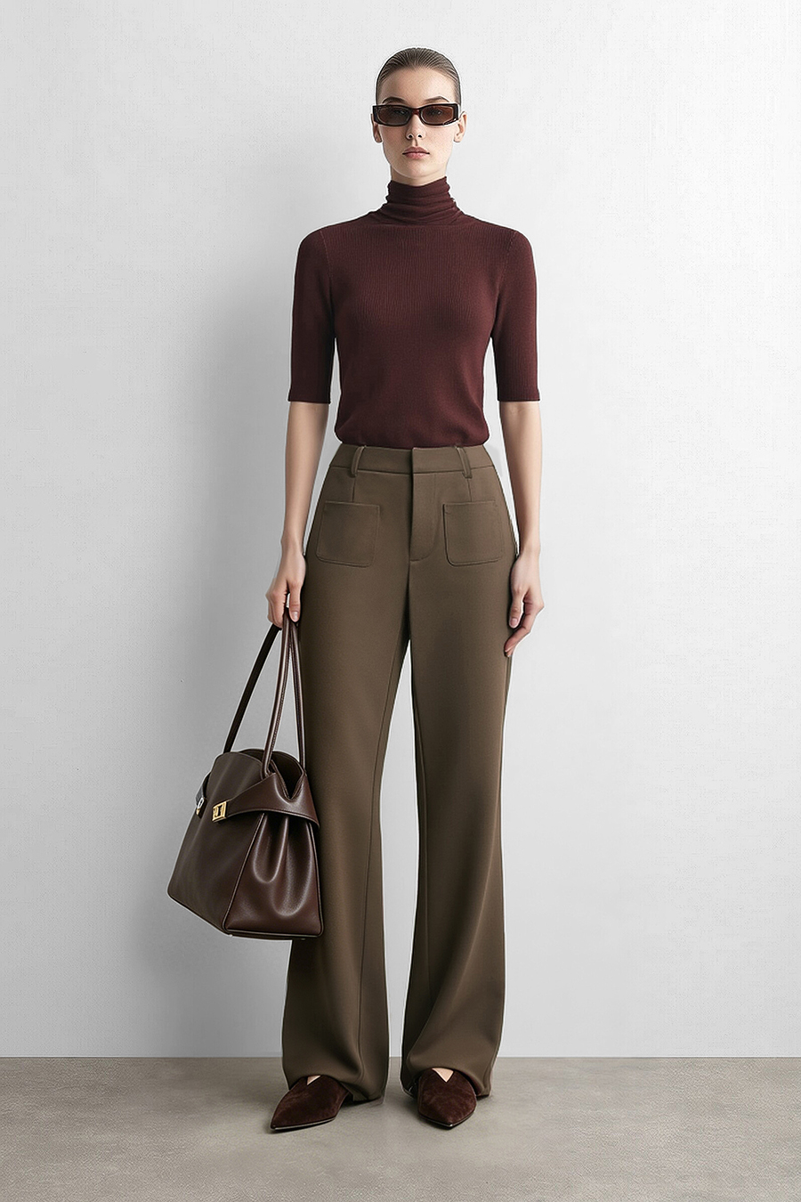 Commuter Flared Casual Pants|AMII