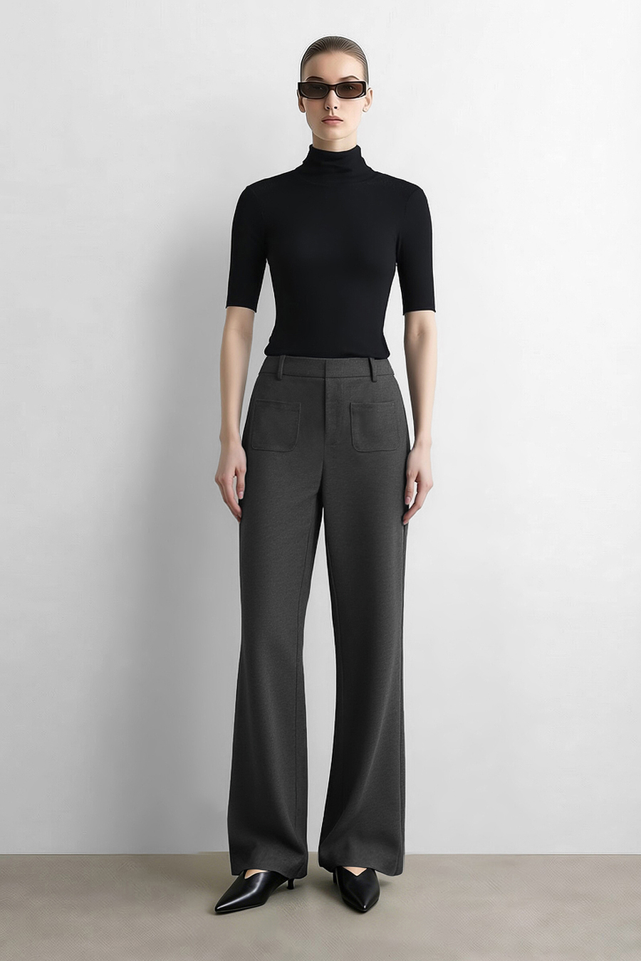 Commuter Flared Casual Pants|AMII