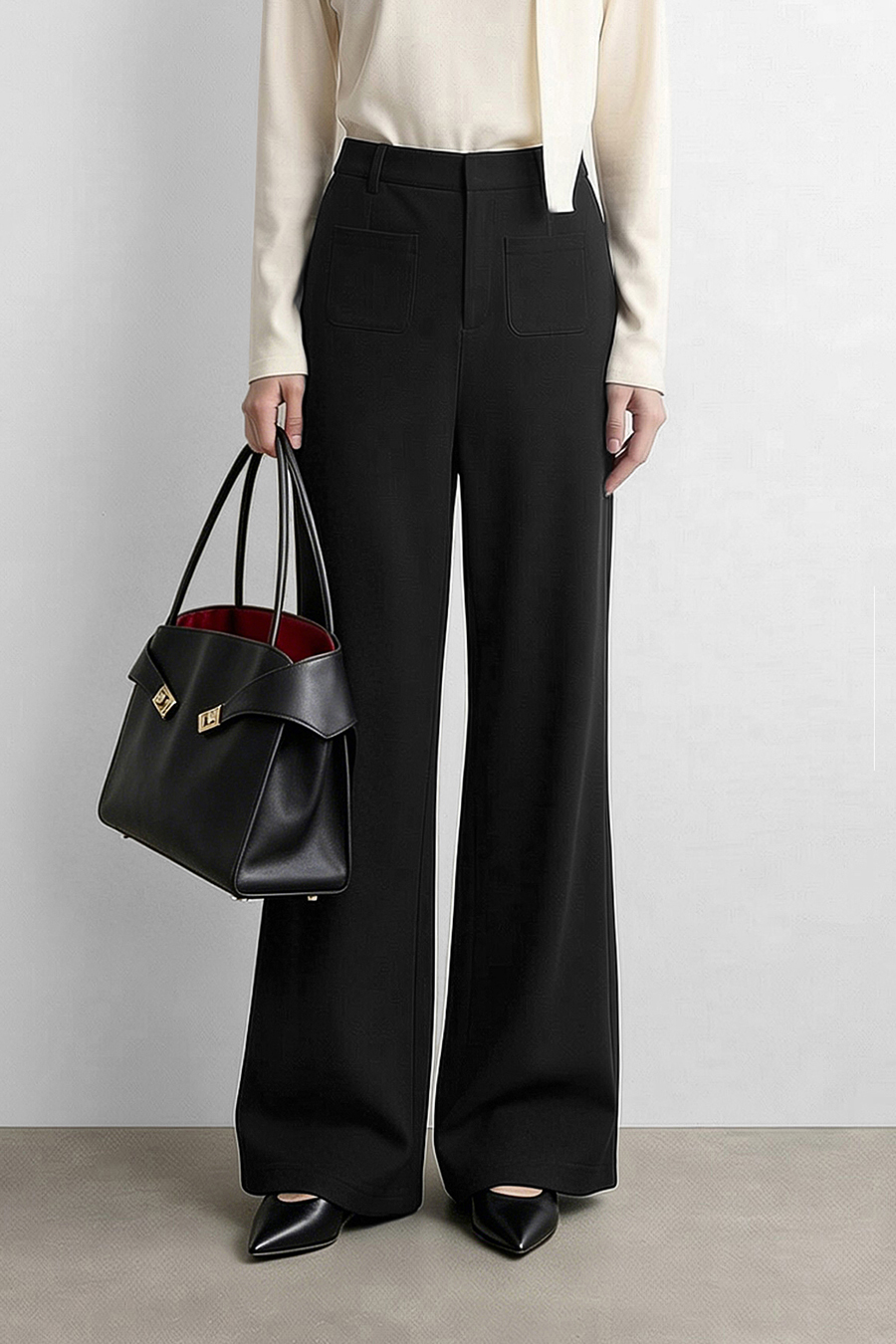 Commuter Flared Casual Pants|AMII