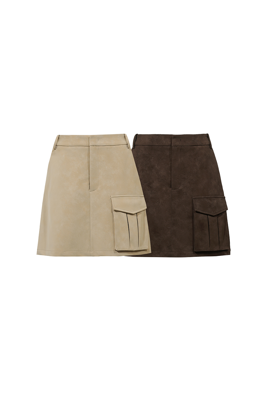 Eco Protein Leather Midi Skirt | AMII