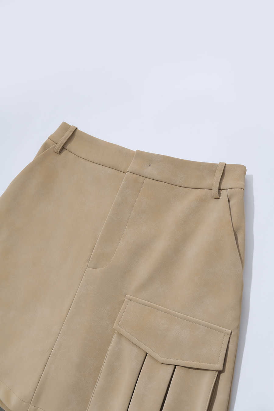 Eco Protein Leather Midi Skirt | AMII