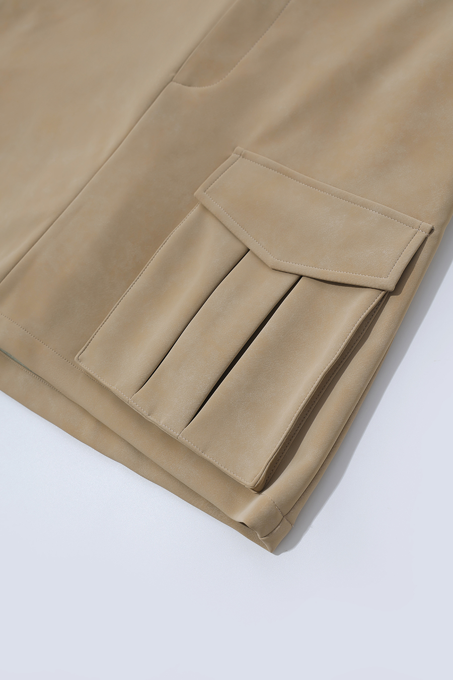 Eco Protein Leather Midi Skirt | AMII