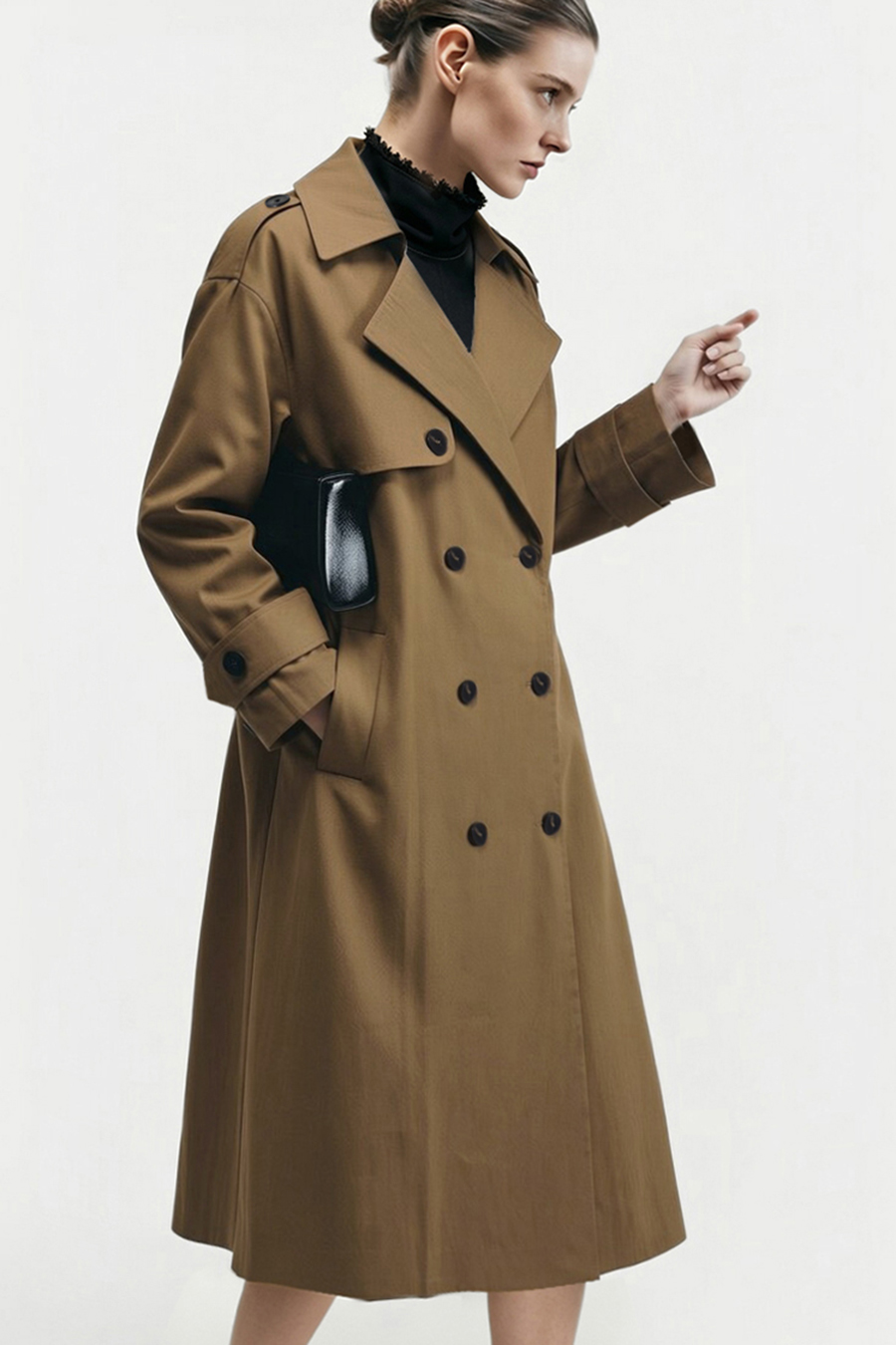 Commuter Double Breasted Trench Coat | AMII