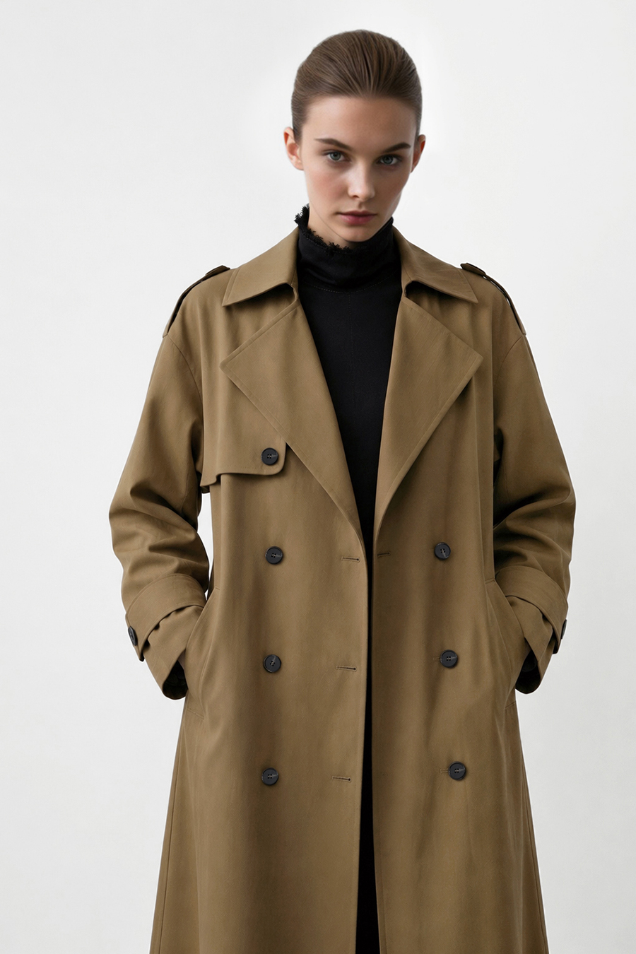 Commuter Double Breasted Trench Coat | AMII