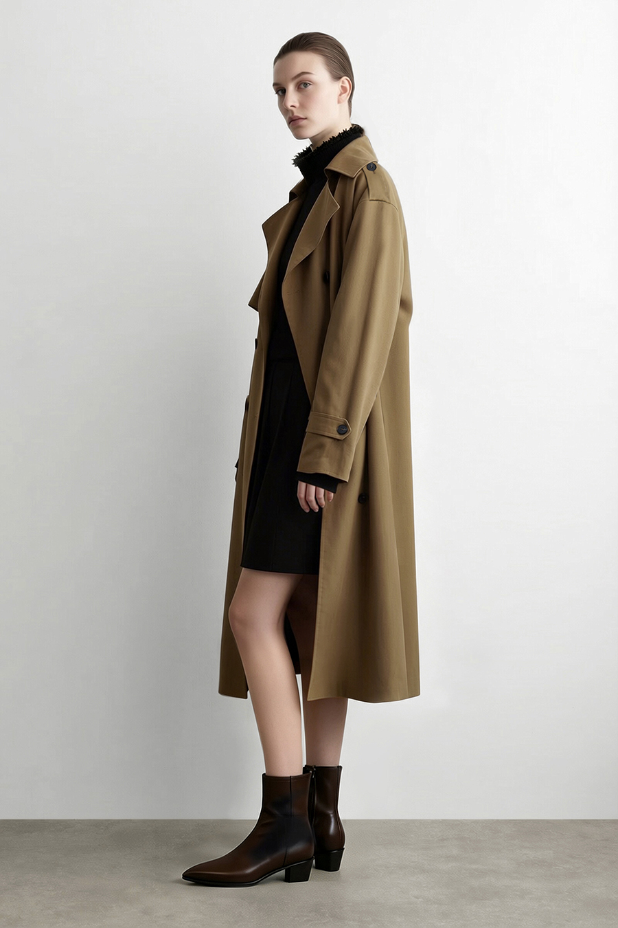 Commuter Double Breasted Trench Coat | AMII