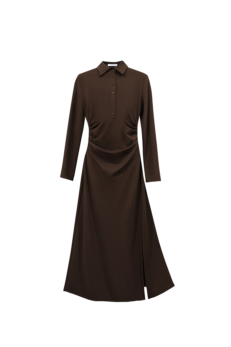 Lapel Half Placket Dress | AMII