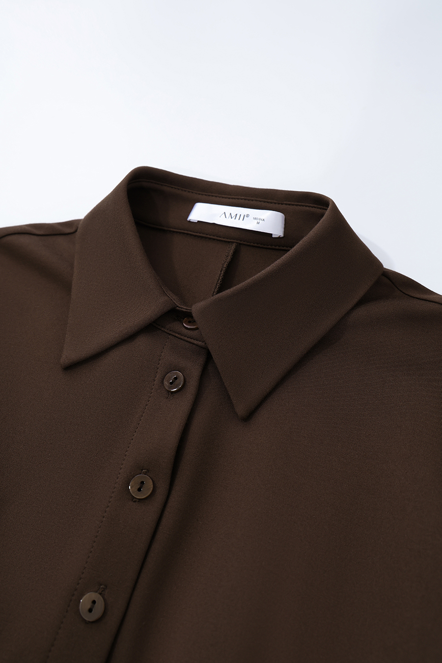 Lapel Half Placket Dress | AMII