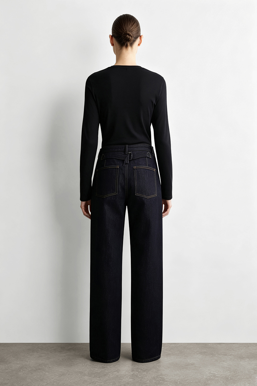 Half Placket Lace Spliced T-Shirt | AMII