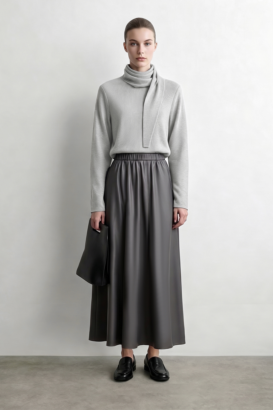 Multi-Way Scarf Collar Sweater | AMII