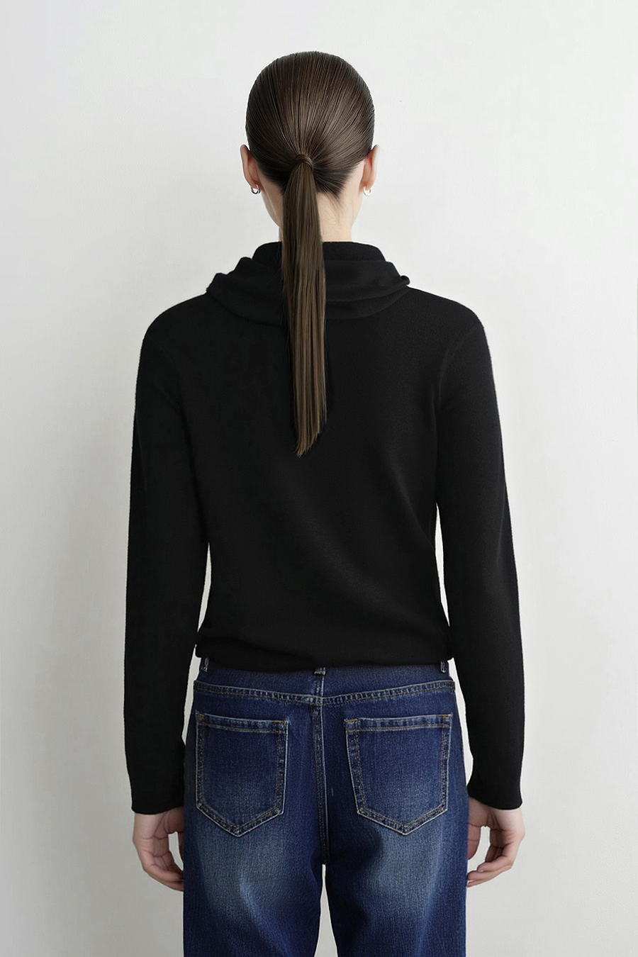 Multi-Way Scarf Collar Sweater | AMII
