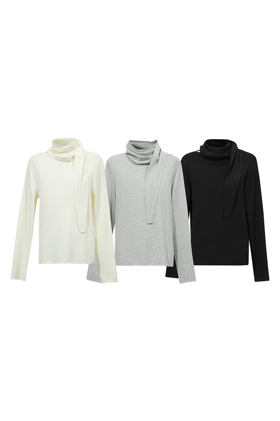 Multi-Way Scarf Collar Sweater | AMII