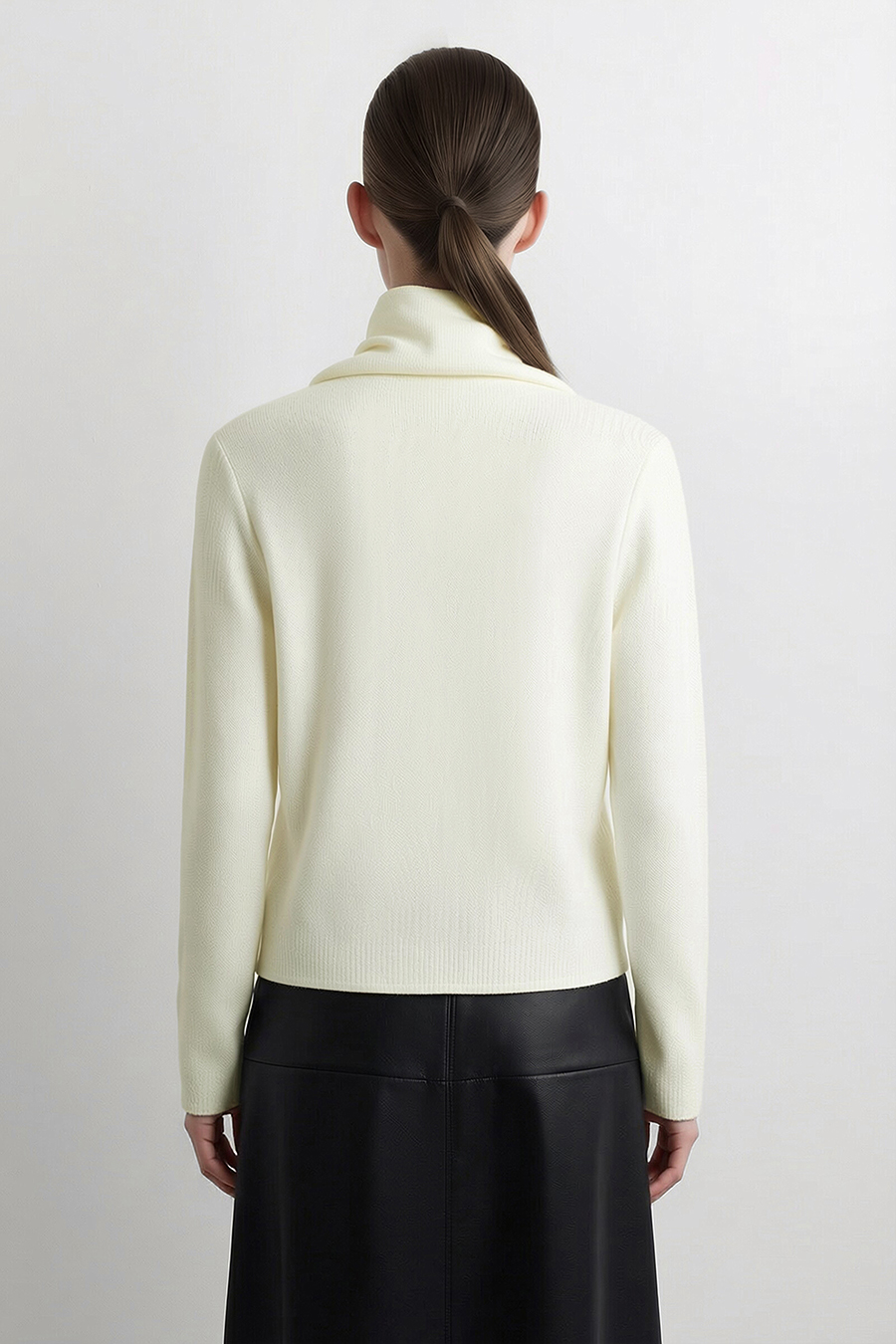 Multi-Way Scarf Collar Sweater | AMII