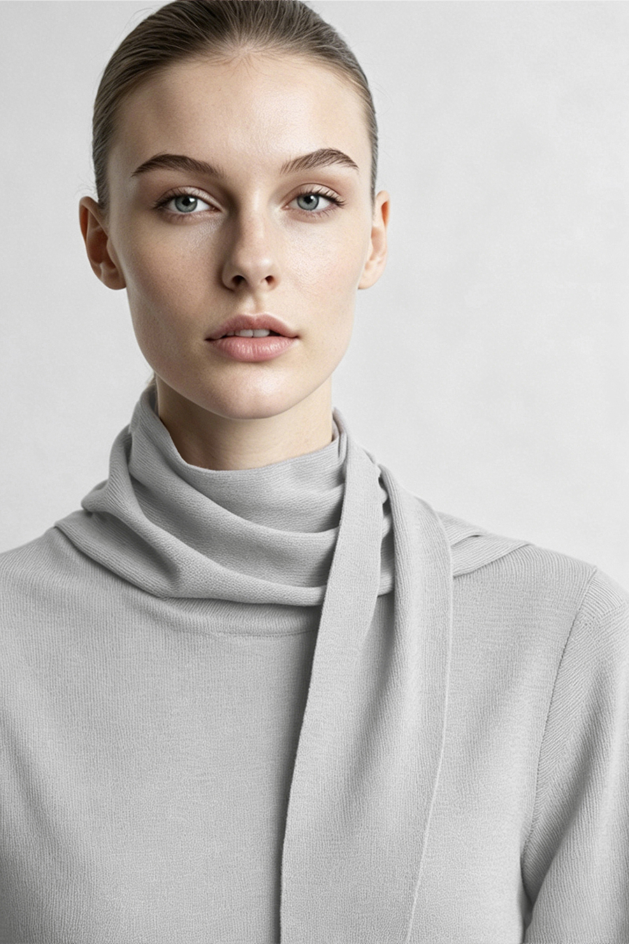 Multi-Way Scarf Collar Sweater | AMII