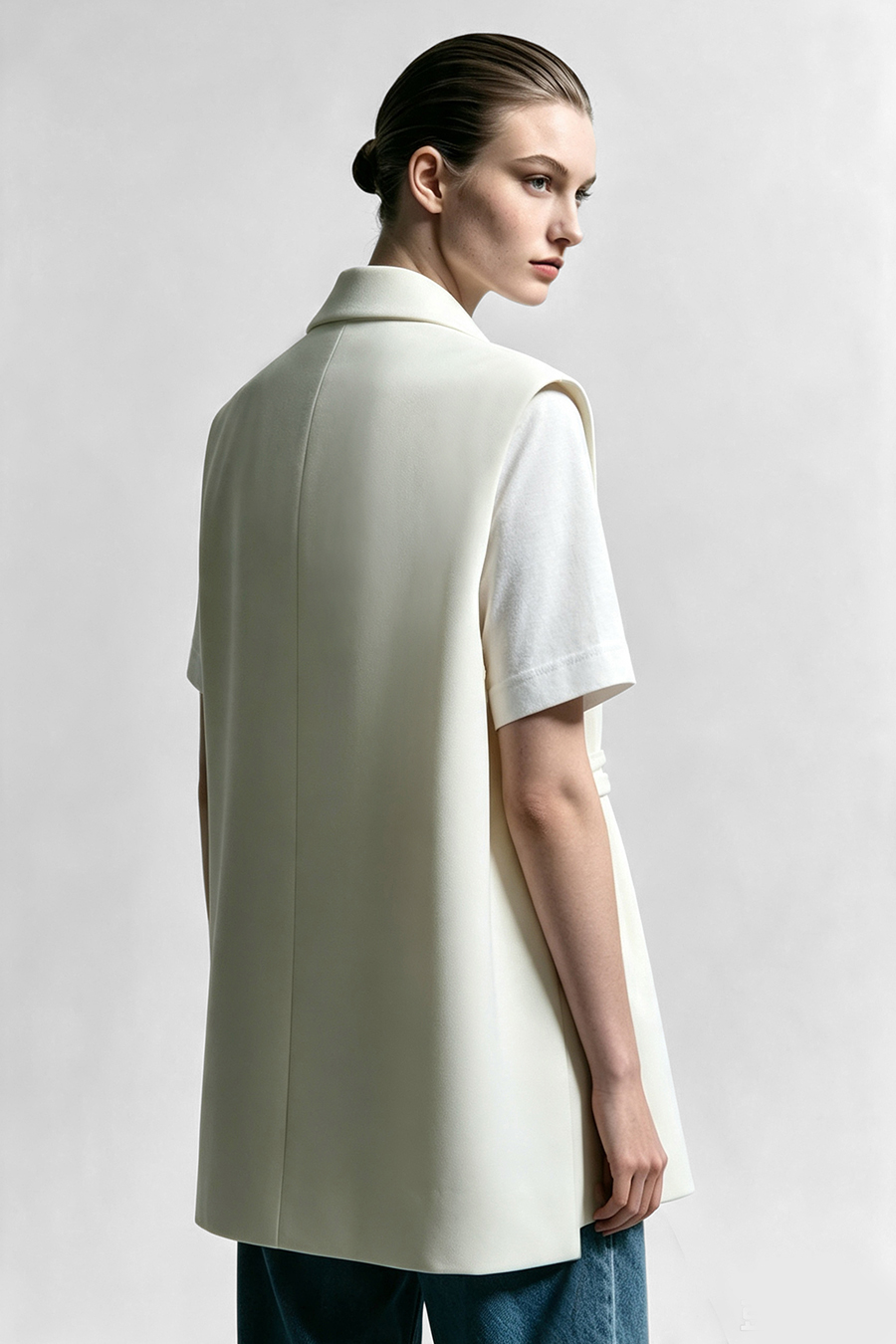 Belted Notch Lapel Vest|AMII