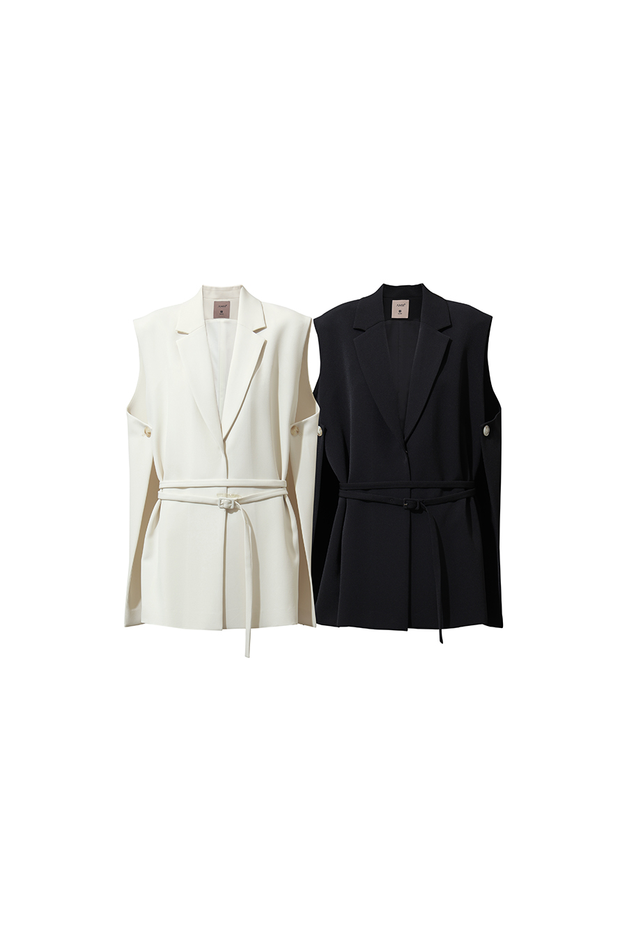 Belted Notch Lapel Vest|AMII