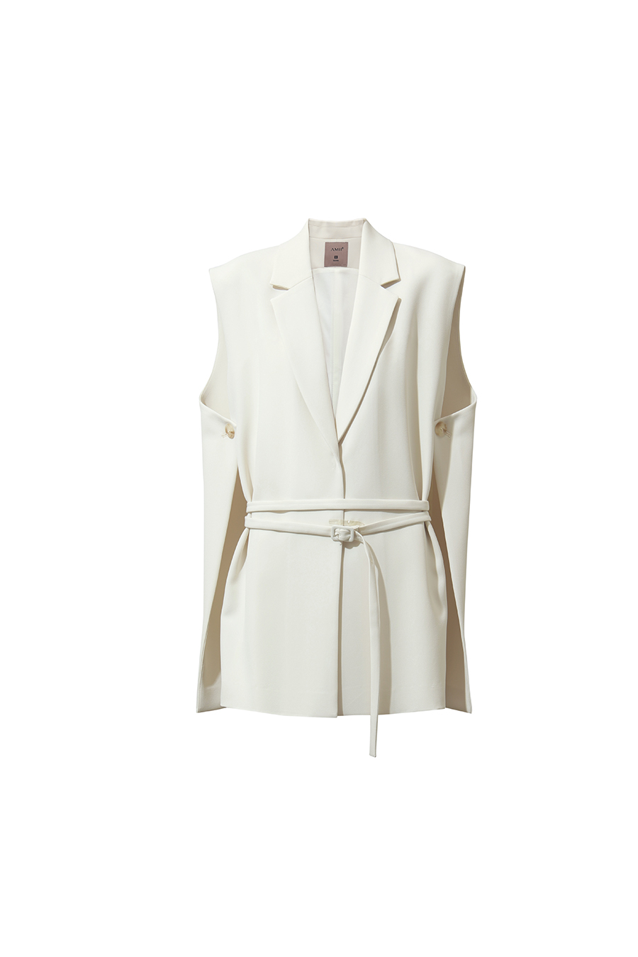 Belted Notch Lapel Vest|AMII