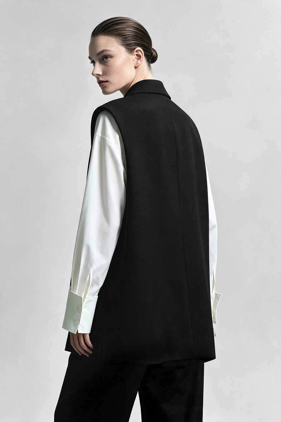Belted Notch Lapel Vest|AMII