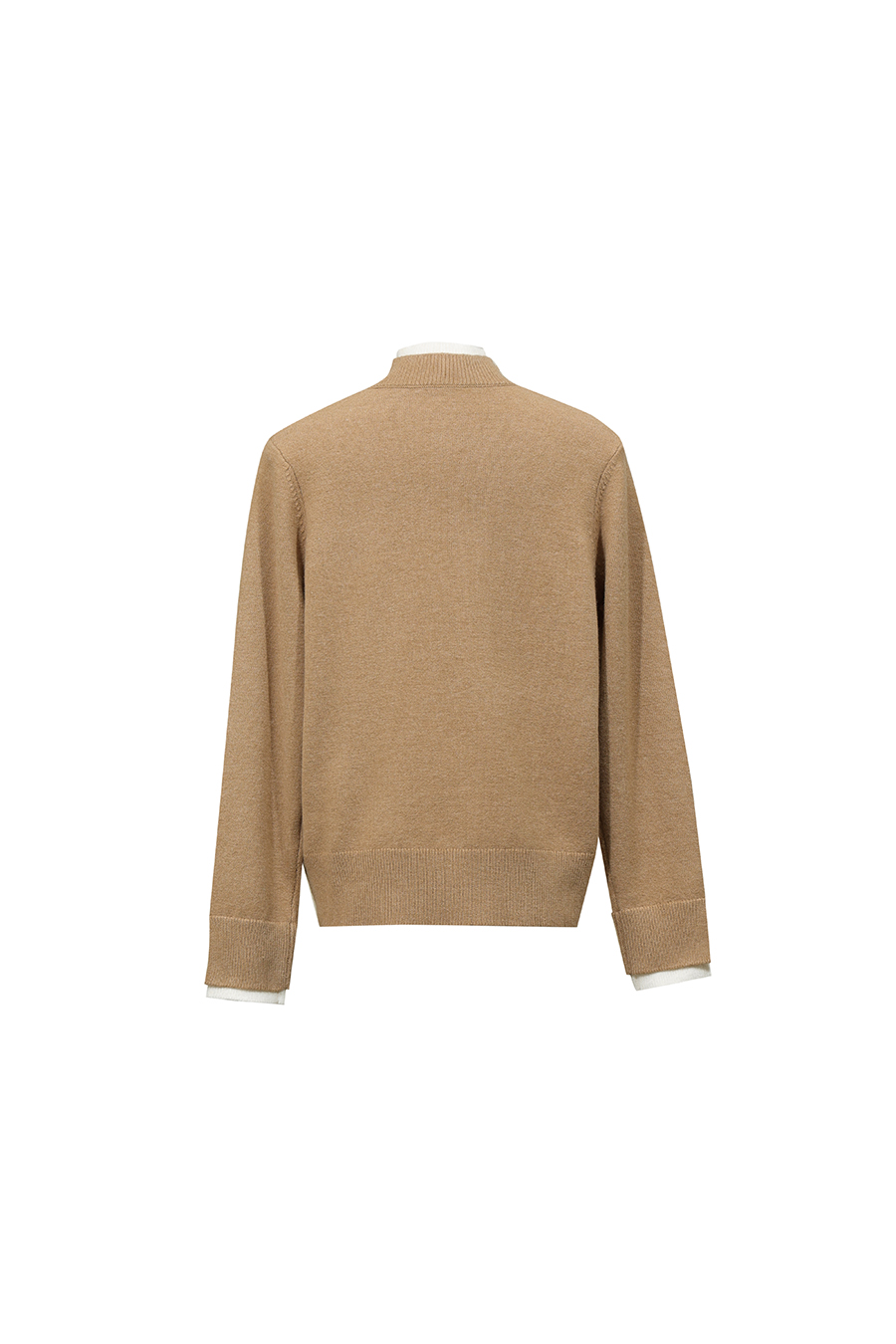 Faux-Layer Color-Block Sweater|AMII