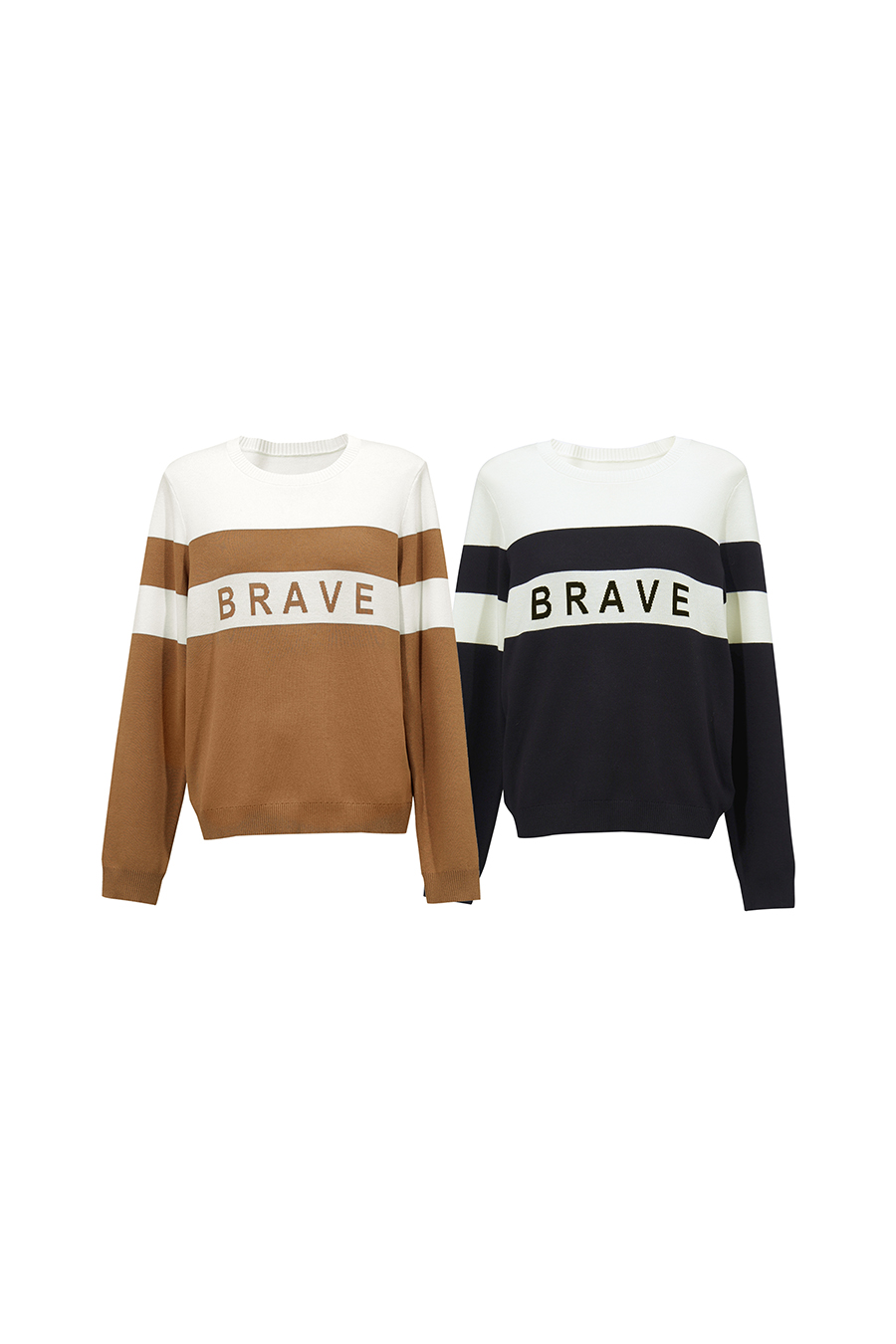 Letter Jacquard Contrast Sweater | AMII
