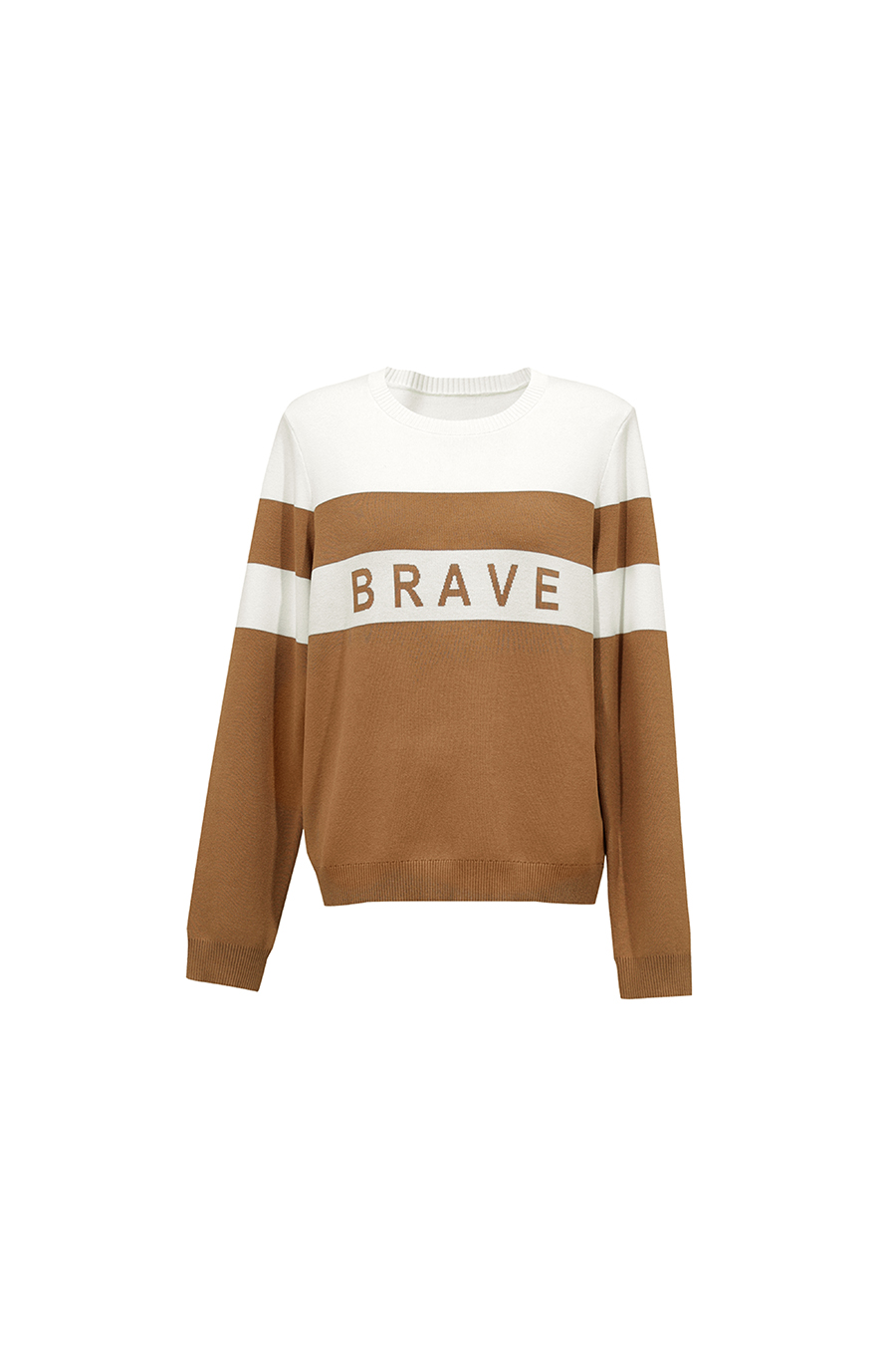 Letter Jacquard Contrast Sweater | AMII