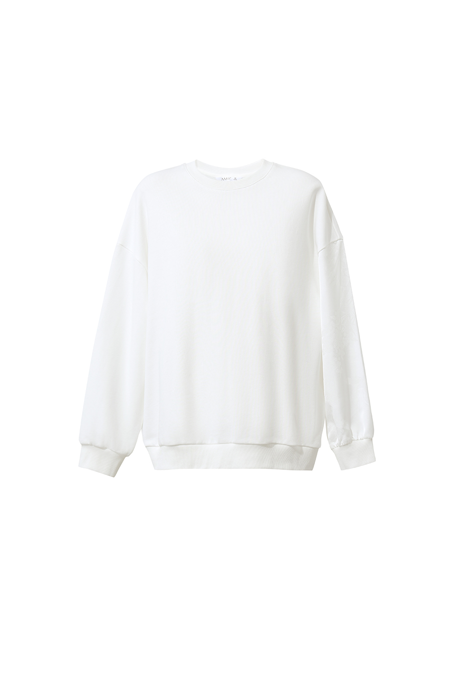 100% Cotton Jacquard Spliced Sweatshirt | AMII